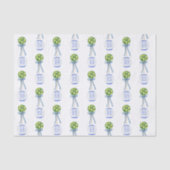 Waterverf Chinoiserie Lemon Tree Topiary Tissuepapier (Voorkant)