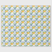 Waterverf Chinoiserie Mandarijnen & Ornamenten Cadeaupapier (Vlak)