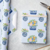 Waterverf Chinoiserie Mandarins & Hydrangeas Cadeaupapier