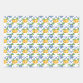 Waterverf Chinoiserie Mandarins & Hydrangeas Inpakpapier Vel (Voorkant 3)