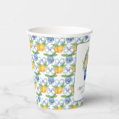 Waterverf Chinoiserie Mandarins Kerst Papieren Bekers (Rechts)