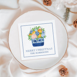 Waterverf Chinoiserie Mandarins Kerst Servet