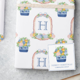 Waterverf Chinoiserie Mandarins Kerstcadeau Notitiekaartje