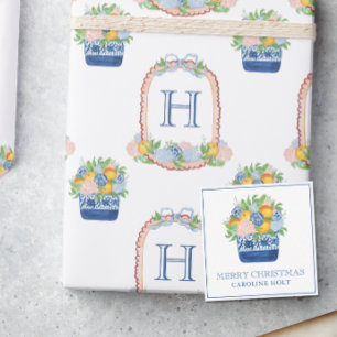 Waterverf Chinoiserie Mandarins Kerstcadeau Notitiekaartje