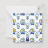 Waterverf Chinoiserie Mandarins Kerstcadeau Notitiekaartje (Achterkant)