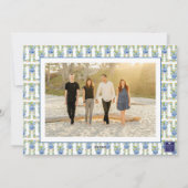 Waterverf Chinoiserie Mandarins Kerstfoto Feestdagenkaart (Achterkant)