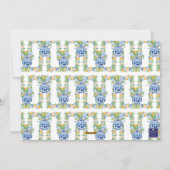 Waterverf Chinoiserie Mandarins Kerstfoto Feestdagenkaart (Achterkant)