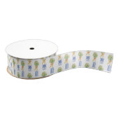 Waterverf Chinoiserie Oranje boom bovenaan Grosgrain Lint (Spoel)
