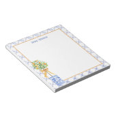 Waterverf Chinoiserie Oranje boom bovenaan Notitieblok (Schuin)