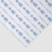 Waterverf Chinoiserie Ornament Bow Kerstmis Tissuepapier (Detail)