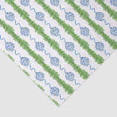 Waterverf Chinoiserie Ornament Garland Kerstmis Tissuepapier (Detail)