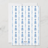 Waterverf Chinoiserie Ornamenten Garland Kerstmis Feestdagenkaart (Achterkant)