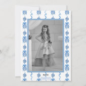 Waterverf Chinoiserie Ornamenten Garland Kerstmis Feestdagenkaart (Achterkant)