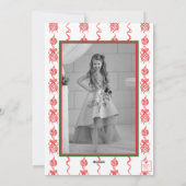 Waterverf Chinoiserie Ornamenten Garland Kerstmis Feestdagenkaart (Achterkant)