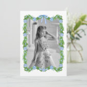 Waterverf Chinoiserie Ornamenten Garland Kerstmis Feestdagenkaart (Staand voorkant)