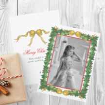 Waterverf Chinoiserie Ornamenten Garland Kerstmis