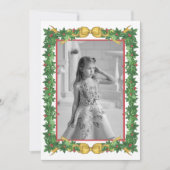 Waterverf Chinoiserie Ornamenten Garland Kerstmis Feestdagenkaart (Voorkant)