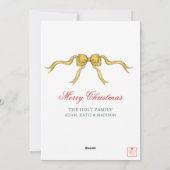 Waterverf Chinoiserie Ornamenten Garland Kerstmis Feestdagenkaart (Achterkant)