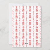 Waterverf Chinoiserie Ornamenten Garland Kerstmis Feestdagenkaart (Achterkant)