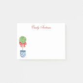 Waterverf Chinoiserie Red Bow Topiary Post-it® Notes (Voorkant)
