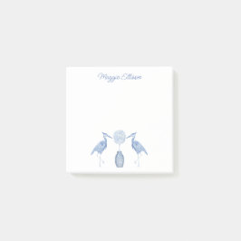 Waterverf Chinoiserie Topiary Blue Heron Post-it® Notes