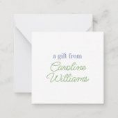 Waterverf Chinoiserie Vaas met bloemenbehuizing Notitiekaartje (Achterkant)