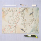Waterverf Chinoiserie Vogels en Bloesems Tissuepapier (Craft)