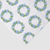 Waterverf Chinoiserie Wreate Kerstmis Tissuepapier (Detail)