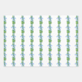 Waterverf Chinoiserie Wreath & Garland Kerstmis Inpakpapier Vel (Voorkant 3)