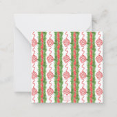 Waterverf Chinoiserie Wreatskerstbehuizing Notitiekaartje (Achterkant)