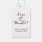 Waterverf chique pioenen pastel boeket dank u cadeaulabel (Achterkant)