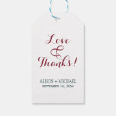 Waterverf chique pioenen winter boeket dank u cadeaulabel (Achterkant)