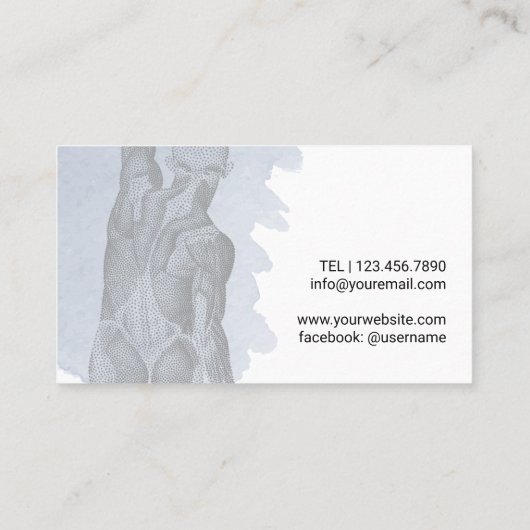 Waterverf Chiropractic Massage Therapy Visitekaartje (Achterkant)