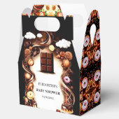 Waterverf Chocolade Baby shower Bedankdoosjes (Geopend)