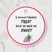 Waterverf chocolade bedekte aardbei traktatie bedankjes labels (Voorkant)