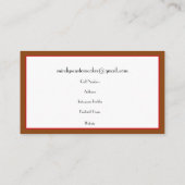 Waterverf Chocolade Cake Bakery Visitekaartje (Achterkant)