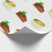 Waterverf Chocolade Cake met koffie Cadeaupapier (Hoek)