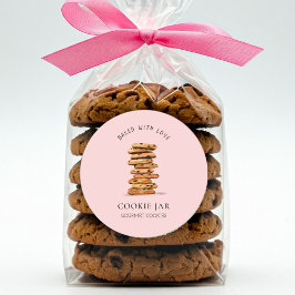 Waterverf Chocolade chip cookie Bakkerij  Ronde Sticker
