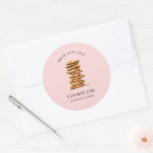 Waterverf Chocolade chip cookie Bakkerij  Ronde Sticker (Envelop)