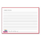 Waterverf Chocolade Chip Cookie Exchange Recept Kaart (Achterkant)