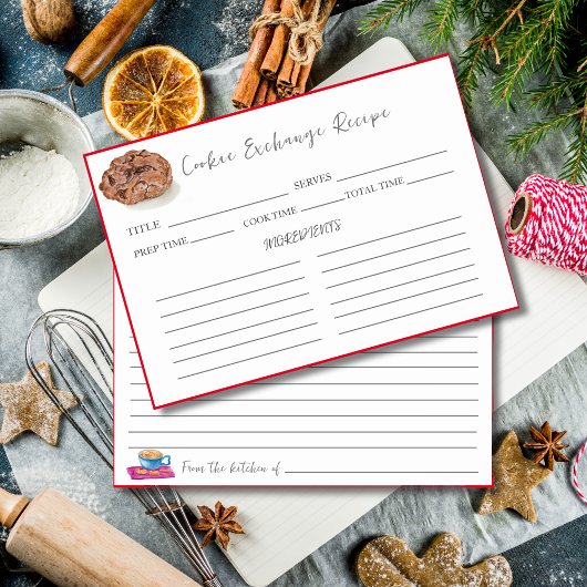 Waterverf Chocolade Chip Cookie Exchange Recept Kaart