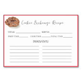 Waterverf Chocolade Chip Cookie Uitruil Recept Kaart (Voorkant)