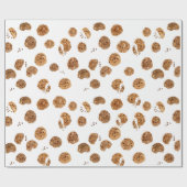 Waterverf Chocolade Chip Koekjes Patroon Cadeaupapier (Vlak)