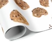 Waterverf Chocolade Chip Koekjes Patroon Cadeaupapier (Rol Hoek)