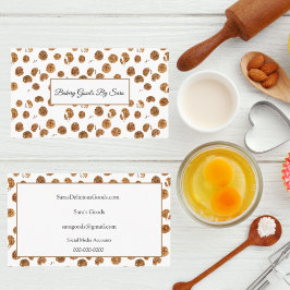 Waterverf Chocolade Chips Koekjes Bakkerij Visitekaartje