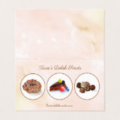 Waterverf Chocolade Desserts Bakery Business Car Visitekaartje (Buitenkant ongevouwen)