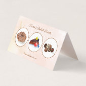 Waterverf Chocolade Desserts Bakery Business Car Visitekaartje (Voorkant)