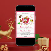 Waterverf Chocolade Gingerbread Cookie Exchange Kaart