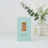 Waterverf Chocolade koekwinkel Teal  Visitekaartje (Staand voorkant)