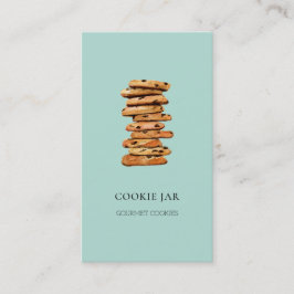 Waterverf Chocolade koekwinkel Teal  Visitekaartje